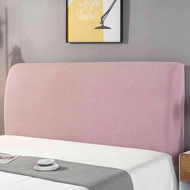 Housse Tete de lit(150m,rose),Housse de Protection de tête de lit Housse De Tête De Lit Lavable Anti-poussière Pack Complet 360 ° Gris 150cm Convient