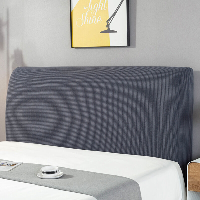 Housse Tete de lit(150m),Housse de Protection de tête de lit Housse De Tête De Lit Lavable Anti-poussière Pack Complet 360 ° Gris 150cm Convient pour
