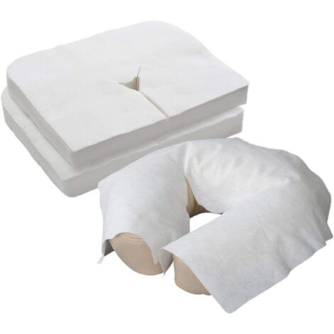Housse Têtière Jetable - 100 Unités - Spunlace Non-Tissé - Forme Y Lune - Pour Table De Massage Professionnelle