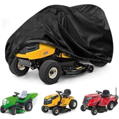 Housse Tondeuse autoportée,Couverture de Tondeuse à Gazon, 210D Tissu Oxford résistant aux UV/Eau/poussière, Housse Universelle pour Tracteur de Jardin (L183 x W137 x H117CM)
