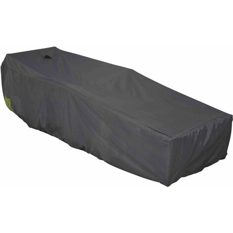 Housse de transat 200x75cm en polyester enduit PVC – Aérateur intégré pour éviter condensation – Fixation par cordon et scratchs – Cov'Up