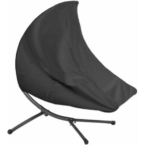 Housse Anti-poussière Noire + 185x117x198cm Pour Chaise Longue Suspendue D' extérieur, Tissu Oxford, Protection De Chaise Pivotante Pour Hamac, Mode  en ligne