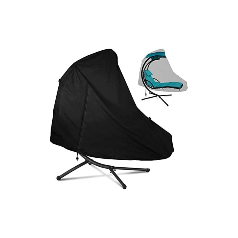 Housse Transat Suspendu avec Fermeture Éclair, Housse Bain de Soleil Suspendu Iimperméable, Coupe-Vent, Anti-UV pour Balancelle de Jardin, Véranda,