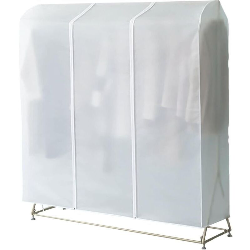 Housse Tringle à Vêtements, Avec Fermetures éclair Durables, Housse Protection Anti-poussière Porte-vêtements, Vêtements Protection Contre Soleil,