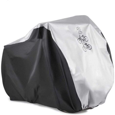 Housse Vélo Bache de Protection pour Vélo Etanche à la Pluie Poussière UV Imperméable pour Bicyclette VTT et Vélo de Route pour 2 Vélo