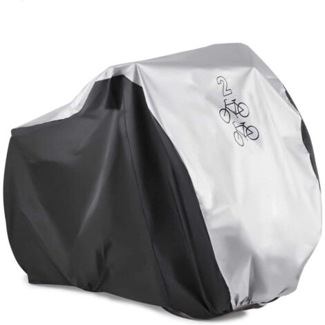 Housse Vélo Bache de Protection pour Vélo Etanche à la Pluie Poussière UV Imperméable pour Bicyclette VTT et Vélo de Route pour 2 Vélo