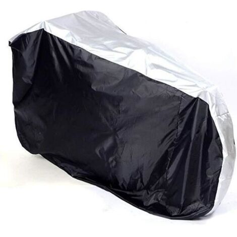 Housse Velo Exterieur Anti-UV Protection Poussière Résistant Impermeable Pluie pour Vélo Bicyclette Cycle Scooter S Noir et Argent
