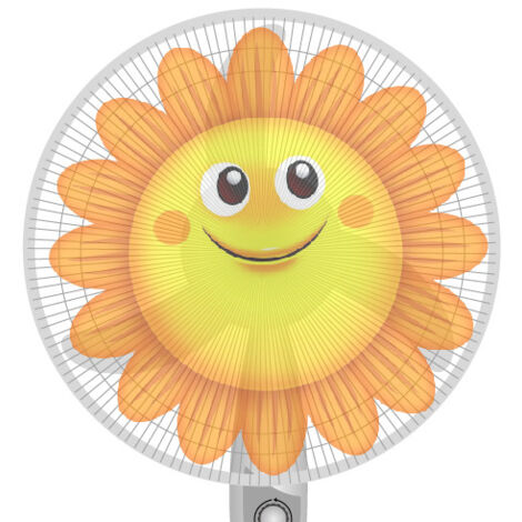 Housse ventilateur dessin animé, protection doigts enfants lavable été
