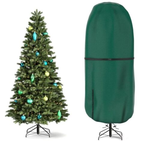 Housse verticale pour sapin de Noël, résistante aux déchirures et ajustable, 25 x 108 inch, imperméable et anti-poussière.