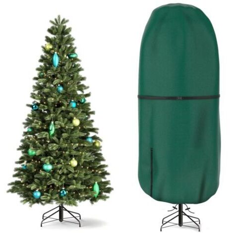 Housse verticale pour sapin de Noël, résistante aux déchirures et ajustable, 25 x 108 inch, imperméable et anti-poussière.