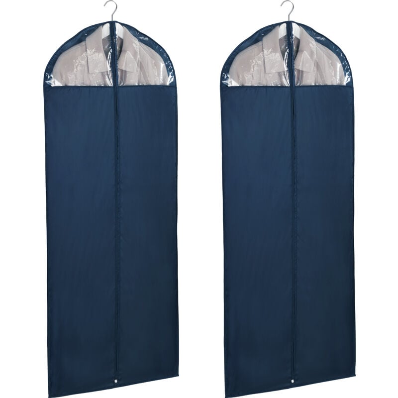Wenko - Housse à vêtements Business 150x60 cm 2 pièces bleu housse de rangement anti-poussière sac à vêtements housse de transport vêtements