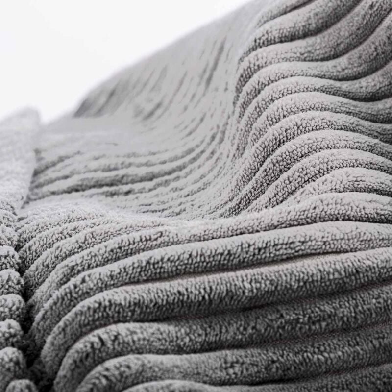 Housse Vide Pouf Géant XL Intérieur Velours Côtelé Gris ClairBiG52