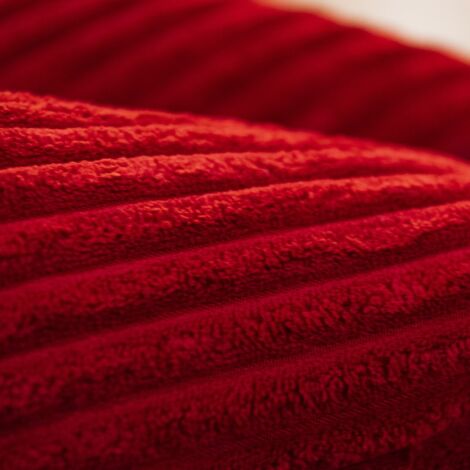 Housse Vide Pouf Poire XL Intérieur Velours Côtelé Rouge BiG52