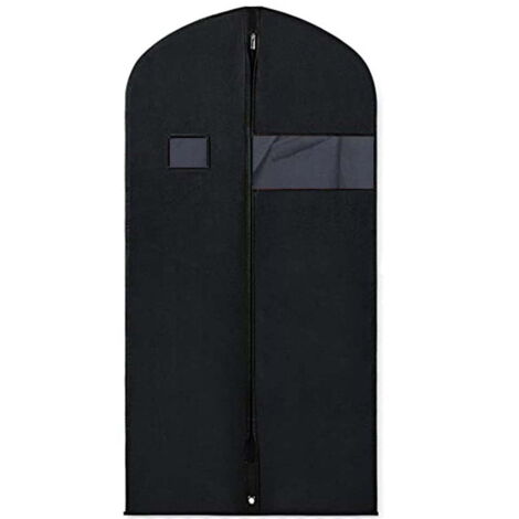 Housses à Vêtements Suspendues Pliables pour Armoire et Voyage, Sac de Rangement pour Costume et Robe avec Fenêtre d’Identification