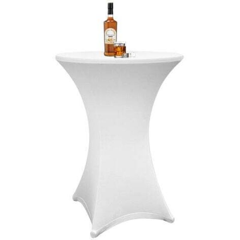 Housses blanches pour table haute pliante 110 CM,blanche,80cm
