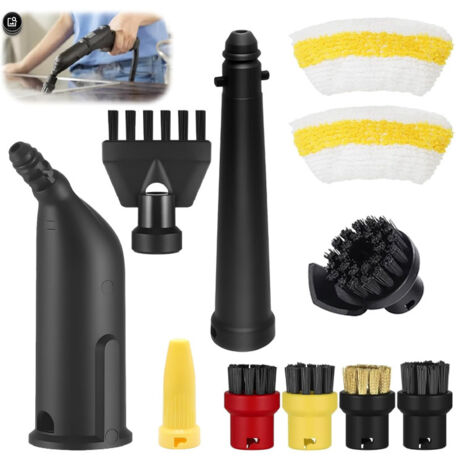Housses de balai à vapeur abrasives Karcher SC1, SC2, SC4 et SC5, kit d'accessoires brosse en nylon et cuivre - Modèle 14
