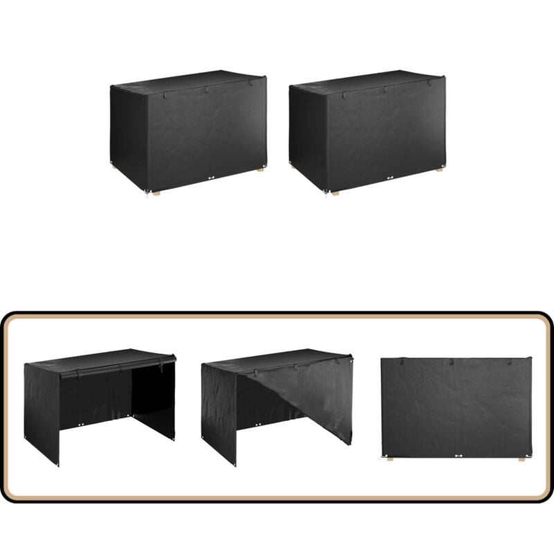 Housses de balancelle 2 pcs 12 œillets 215x150x130/150 cm PE - Housse De Balancelle - Housse De Jardin - Protection Mobilier Extérieur - Imperméable