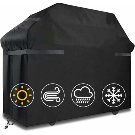 Housses de barbecue Housse de barbecue étanche Coupe-vent, indéchirable Housse de barbecue avec sangles et sac de rangement (145 x 61 x 117 cm)..dyk.Trywise