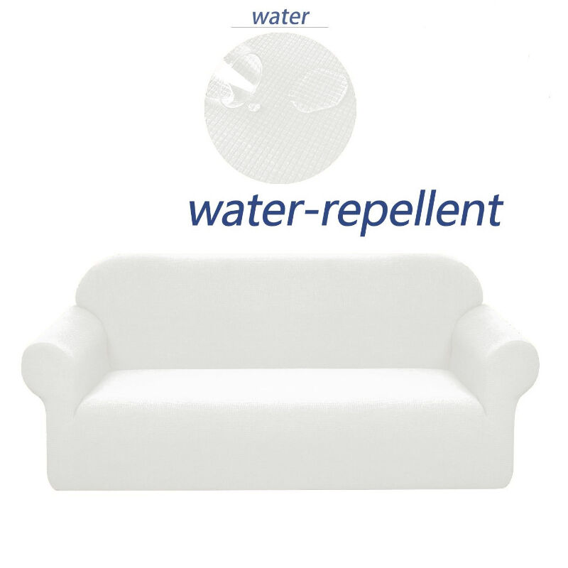 Housse de canapé stretch, imperméable et résistante aux éraflures pour canapé 2 place Motif élégant Avec rouleaux de mousse antidérapante (canapé