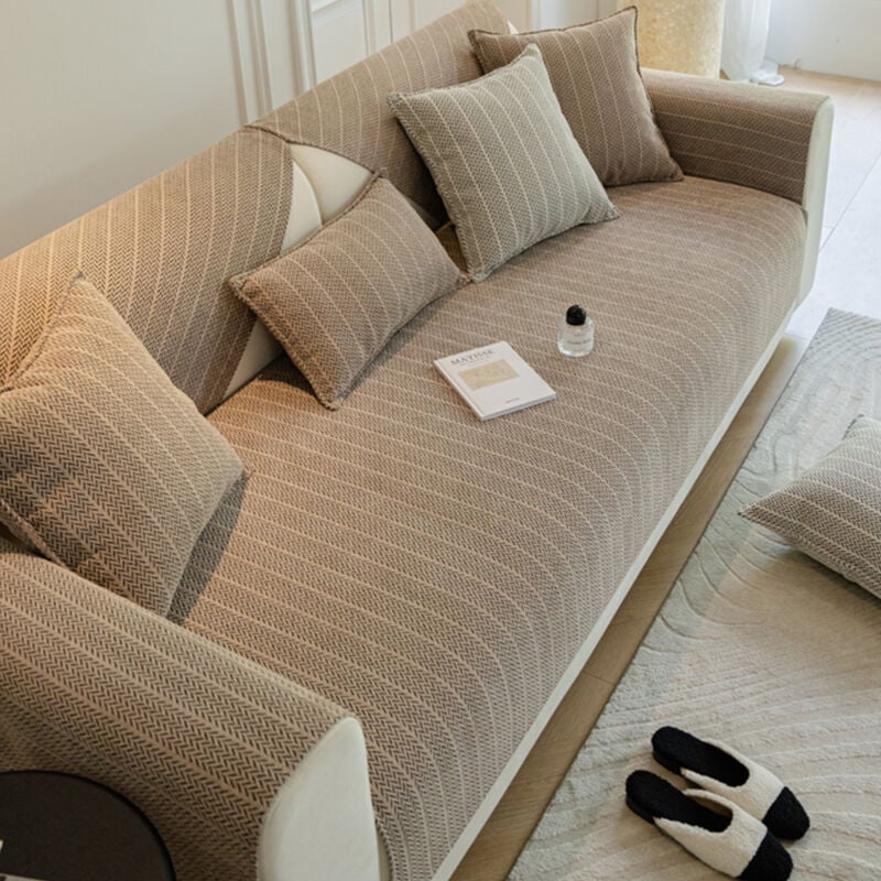 Sinbinta - Housse de canapé imperméable - Housses de Coussin de canapé en Chenille, Housse de canapé antidérapante en Forme de l, Housses de canapé 1