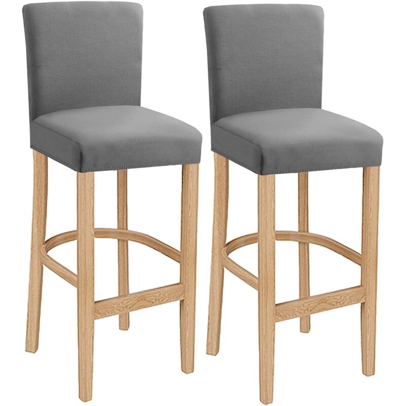 Housses de Chaise de Bar, Housse de Chaise Lavable Extensible et Amovible pour Chaise de Salle à Manger pivotante Courte Chaise arrière Tabouret de