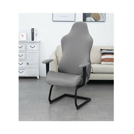 Fauteuil gaming en tissu bleu et blanc GHOST - DECOINPARIS