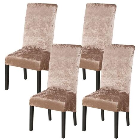 Housses de chaise de salle à manger, housses de chaise extensibles, lot de 4, grandes housses de chaise universelles, faciles à nettoyer, adaptées à la décoration de salle à manger, velo