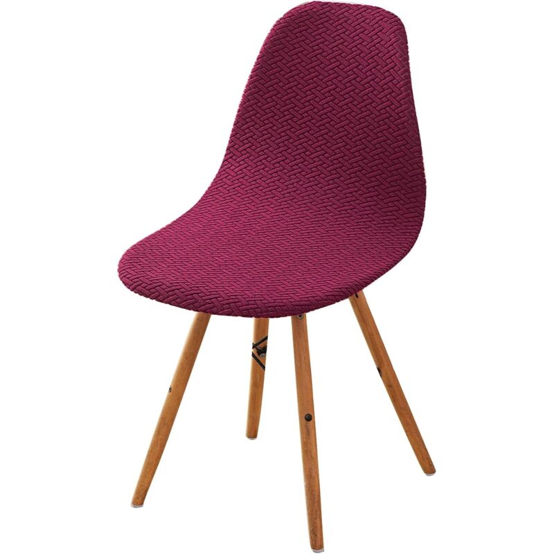 Housses de chaises de restaurant scandinaves, housses extensibles pour chaises de cuisine, bordeaux, lot de 2