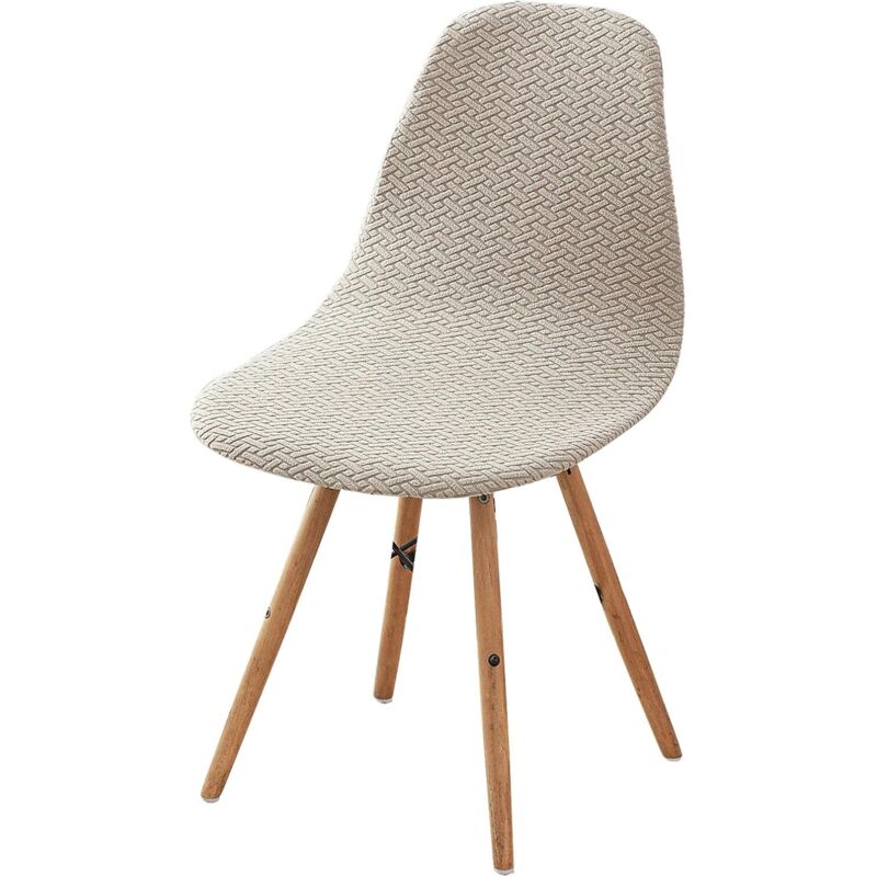 Housses de chaises scandinaves, adaptées aux chaises de restaurant et de cuisine, kaki, ensemble de deux pièces.