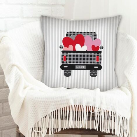 Housses de coussin décoratives résistant au lavage pour petite amie petit ami la saint-valentin