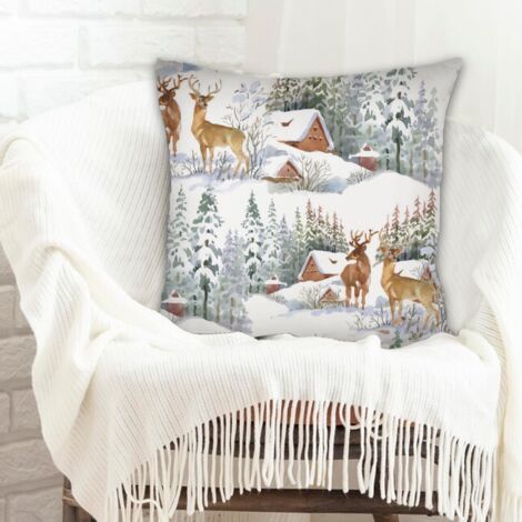 Housses de coussin en polyester résistante  fermeture à glissière pour canapé lit chaise décoratif de ferme la saint-valentin
