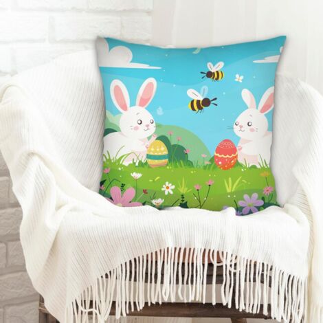 Housses de coussin en polyester résistante  lavable en machine pour cadeaux pour petite amie et petit ami
