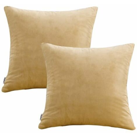 Beige Desert - 2 pièces - Housses de coussin extensibles 45X45cm