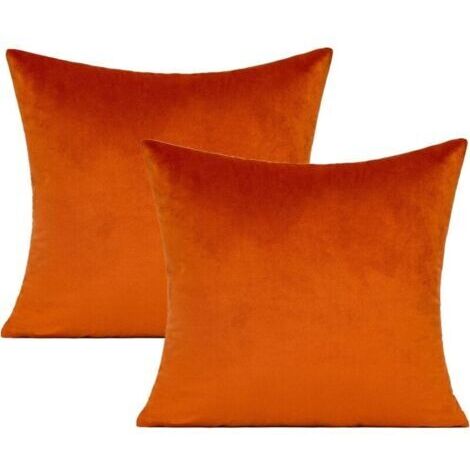 Housses de coussin en velours orange brûlé Thanksgiving e Housse de coussin décorative, 45x45 cm