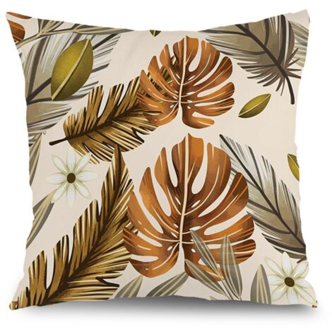 Housses de coussin extérieur fleurs, décoration balcon terrasse,50×50cm