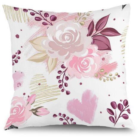 Housses de coussin extérieur floral, décoration terrasse maison,40×40cm