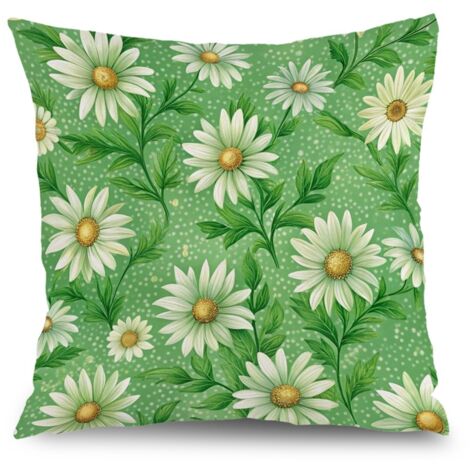 Housses de coussin fleurs printemps, décoration jardin balcon,50×50cm
