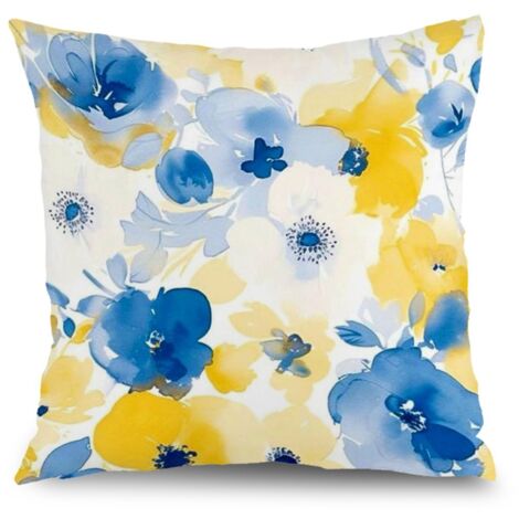 Housses de coussin floral été, décoration extérieur jardin terrasse,40×40cm