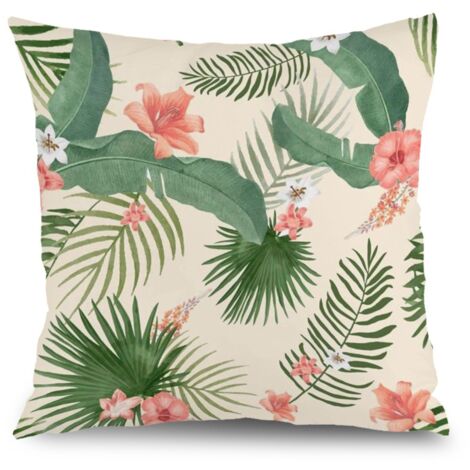Housses de coussin floral été, décoration maison jardin balcon terrasse,40×40cm