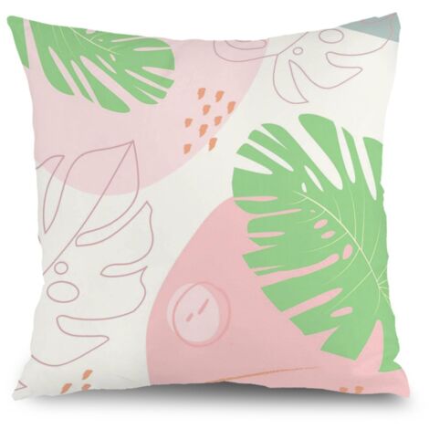 Housses de coussin plantes fleurs, décoration intérieur extérieur,50×50cm