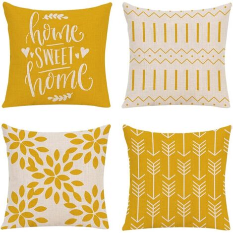 Housses de coussins à motifs de feuilles vertes, pour canapé, fauteuil, lit et jardin (45 x 45 cm)