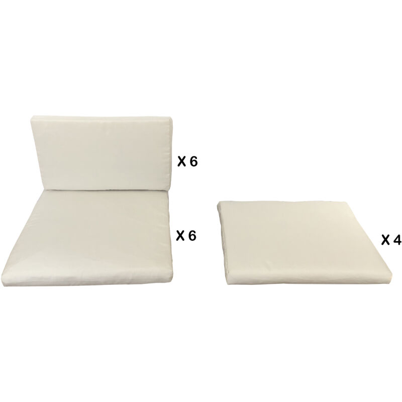 Concept-usine - Housses de coussins blanc pour Miami et Sunset 10 places
