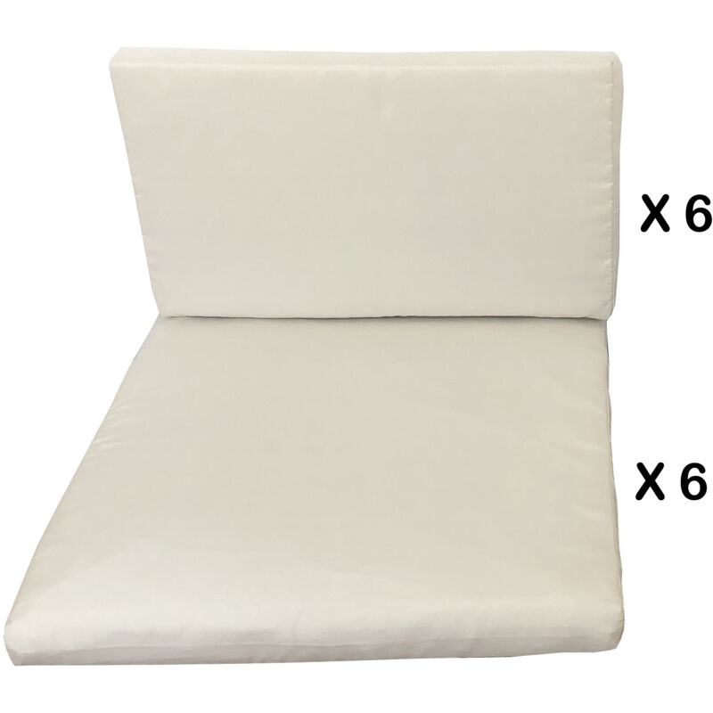 Concept-usine - Housses de coussins blanc pour Miami et Sunset 6 places