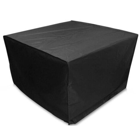 Housses de Meubles de Jardin, Bâche Table Jardin Imperméable et au Vent Anti-UV 420D Tissu Oxford，Protection Salon De Jardin Carré 150x150x75cm