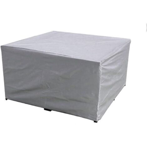 Housses de Meubles de Jardin Oxford Robuste,Housse de Table de Patio Étanche Anti-poussière Coupe-Vent,Housse de Protection de Table Anti-UV pour Chaises D'extérieur,Silver-250  200  80cm