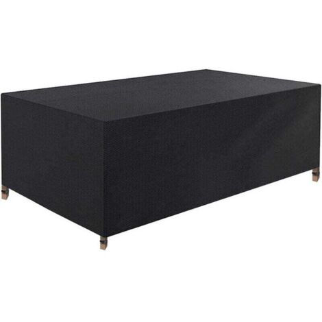 Housses de mobilier de jardin imperméables en tissu Oxford 420D, résistantes aux intempéries, anti-UV, indéchirables, pour table et chaises (200 x 160 x 70 cm)
