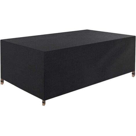 Housses de mobilier de jardin imperméables en tissu Oxford 420D, résistantes aux intempéries, anti-UV, indéchirables, pour table et chaises (200 x 160 x 70 cm)