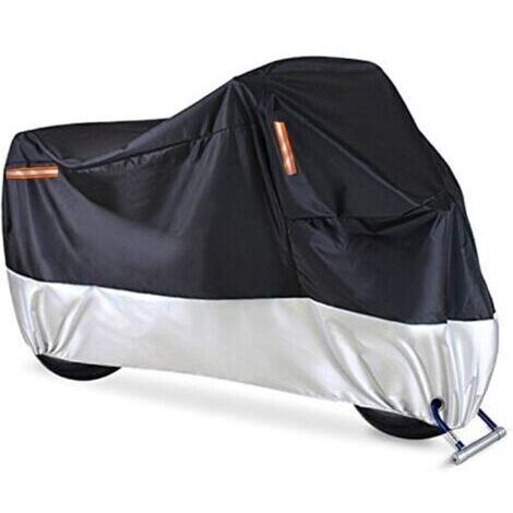 Housses de Pluie Moto 210T Housse de Protection Extérieure Anti-poussière pour Moteur de Vélo en Plein Air de Neige,Taille:M