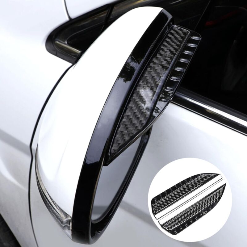 Housses de protection latérales en fibre de carbone pour rétroviseurs de voiture, imperméables et résistantes à la pluie, pour SUV, camions et