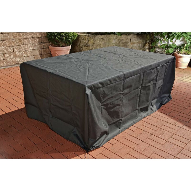 Housses de protection 218x156x65 pour le salon de jardin Trosa Noir